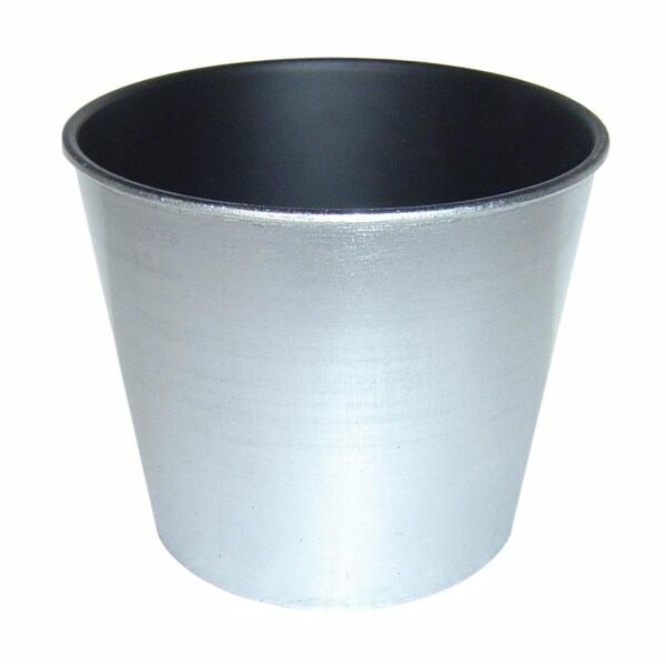 Gardencontrol 6 in. Round Tapered Recycled Plastic Planter, Silver GA2850263 - main